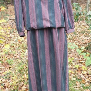 autumn stripe vintage blouson dress image 2