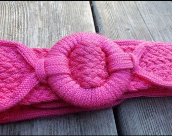 hot hot pink * 1980s woven belt