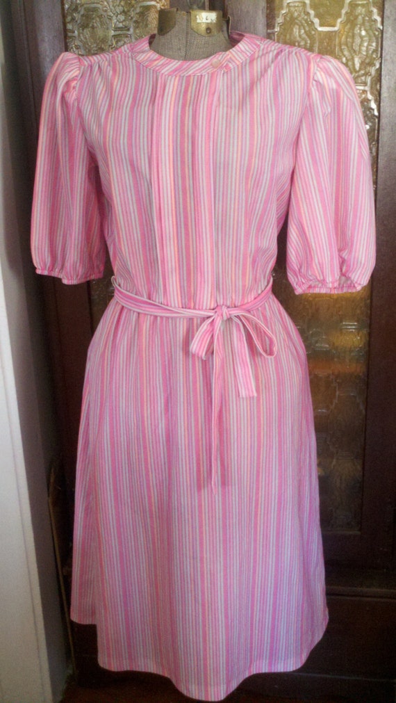 candy stripes "" semi sheer pastel dress