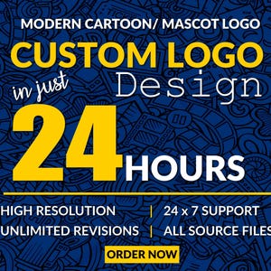 Custom Cartoon Logo | Mascot Logo Design | Cartoon Character Logo for Business, Brand | Custom Cartoon from photo | Character Illustration