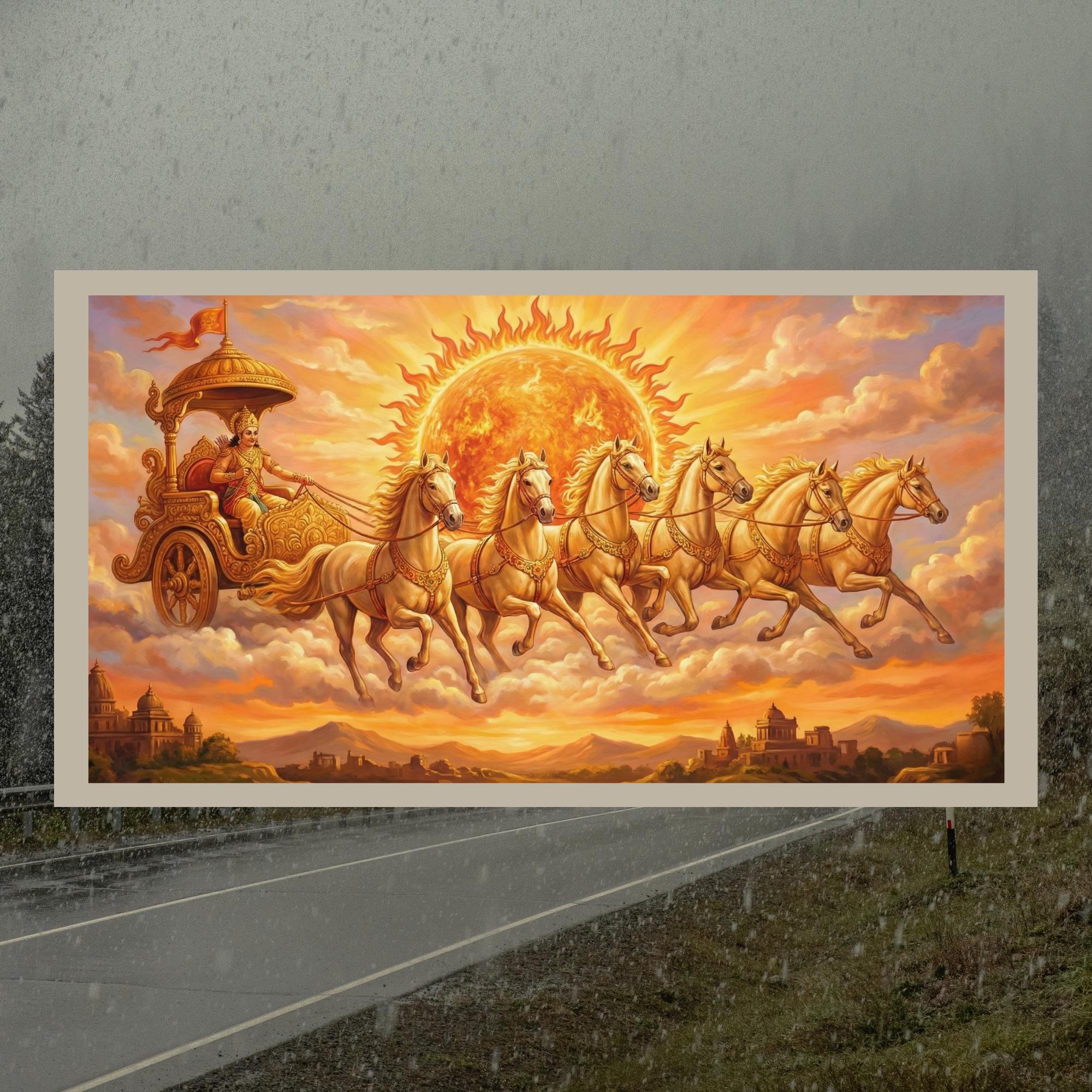 Divine Surya Dev Sun Wall Art, Symbol of Energy & Positivity