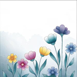 Watercolor Flowers Clipart: Printable Floral Art (Digital Download)
