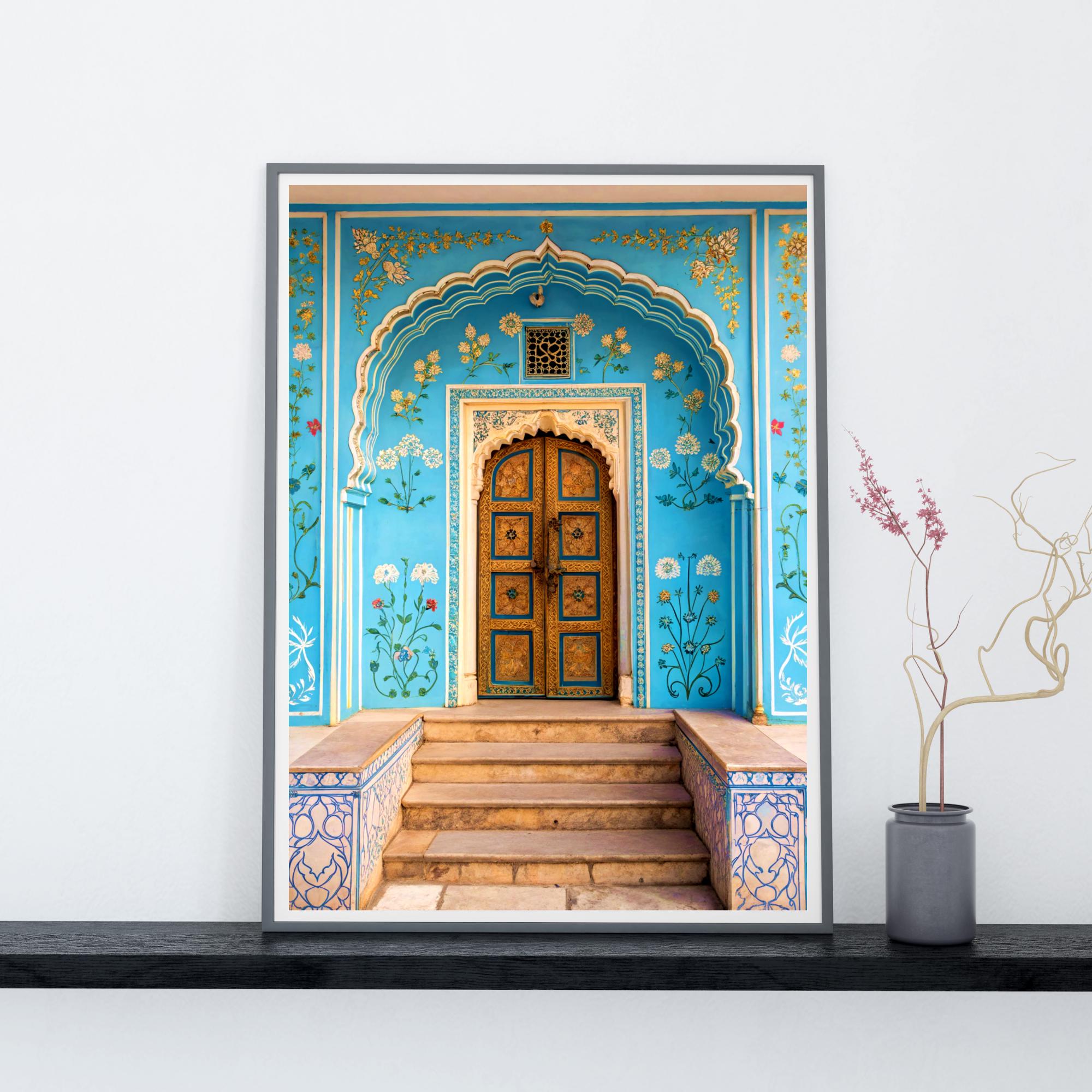 Jaipur Wall Art, Pink City Architecture Print, Rajasthani Decor