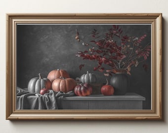 Thanksgiving ,Watercolor Pumpkin, Halloween decoration, Pumpkin Wall Art