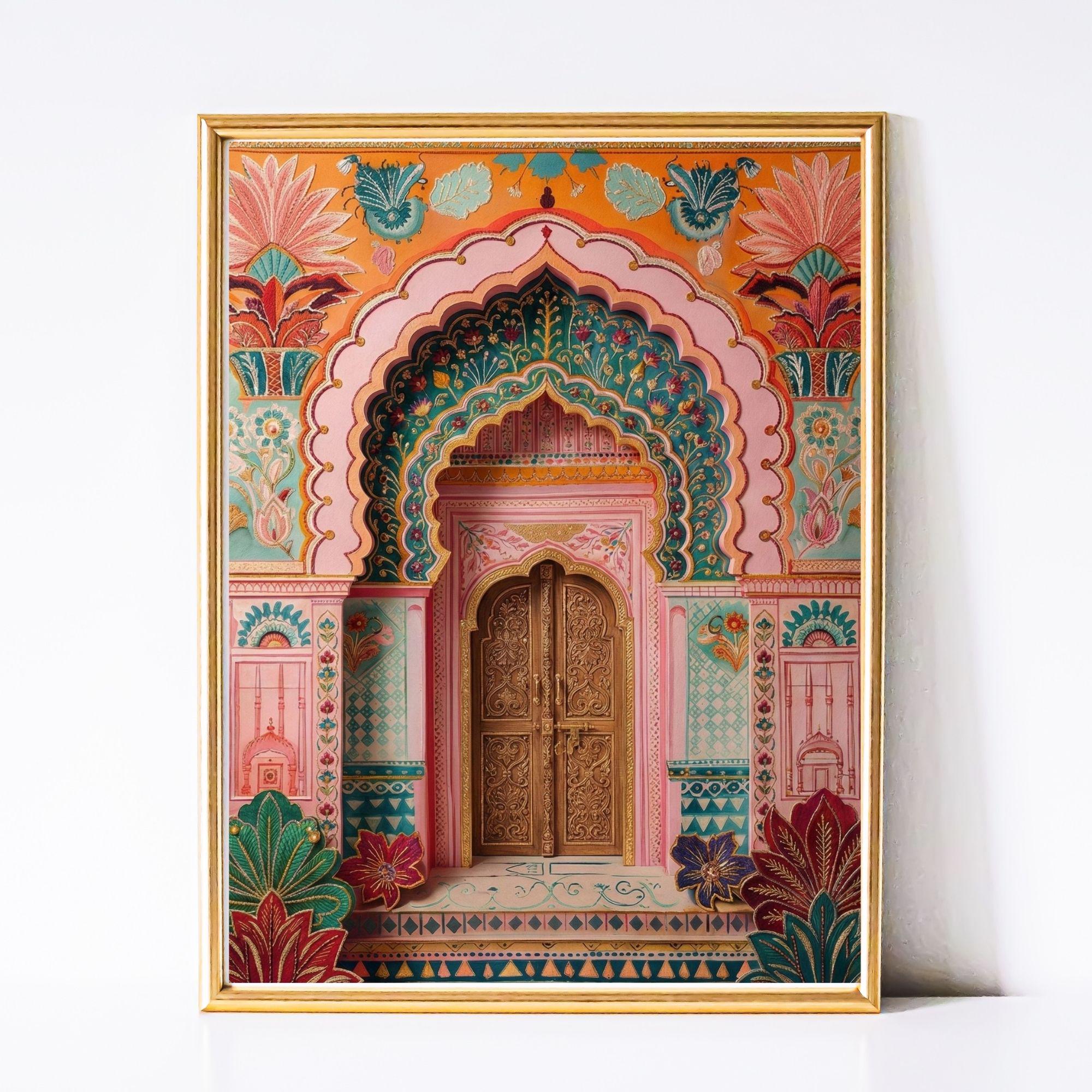Lot De 4 Posters Décoratifs - Peintures Indiennes Traditionnelles (Neufs)