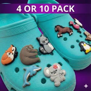 Animal Shoe Charms: Woodland & Water Critters, Clog Pins