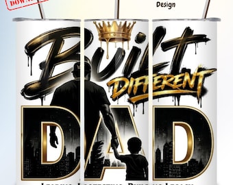 Built Different Dad Tumbler Wrap PNG | Fars dag-arvdesign (digital nedladdning)