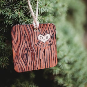 3rd Anniversary Gift Leather Anniversary Gifts for Men Personalized Leather Christmas Ornament