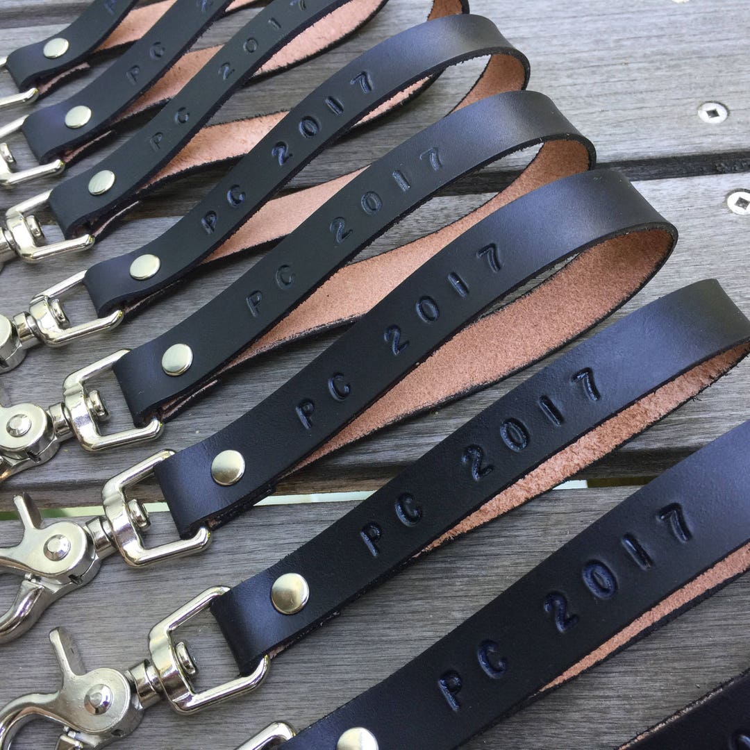 Personalized Graduation Gift Leather Key Fob - Wrist Fob - University ...