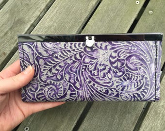 Womens Leather Wallet - Purple Leather - Purple Wallet - Leather Clutch - Leather Wallet for Women - Womens Wallet - Wallets for Women