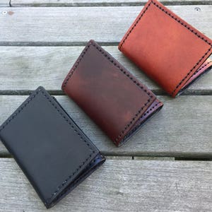 Cartera triple de cuero - Cartera de cuero hecha a mano - Cartera para hombre - Regalo para el marido - Regalo para papá - Cartera de cuero para hombre