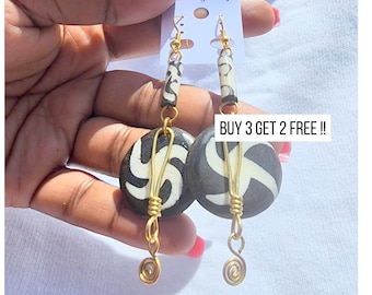 679 Handmade Earrings, Dangle Drop Earrings, Ethnic Earrings, Statement Earrings, Brass Earrings, Boho Jewelry, Cute Earrings Dangle, Gift.