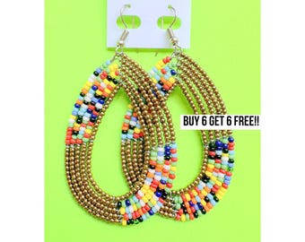 784 Earrings, Beaded Earrings, Handmade Earrings, African Jewelry, Ethnic Earrings, Boho Jewelry, Maasai Earrings, African Earrings, Jewelry