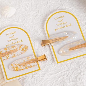Bridal Hair Clips to Have and to Hold, Bridesmaid Hair Accessories Gold, No Crease Hair Flake Clips, Maid of Honor Gift, Bridesmaid Gift