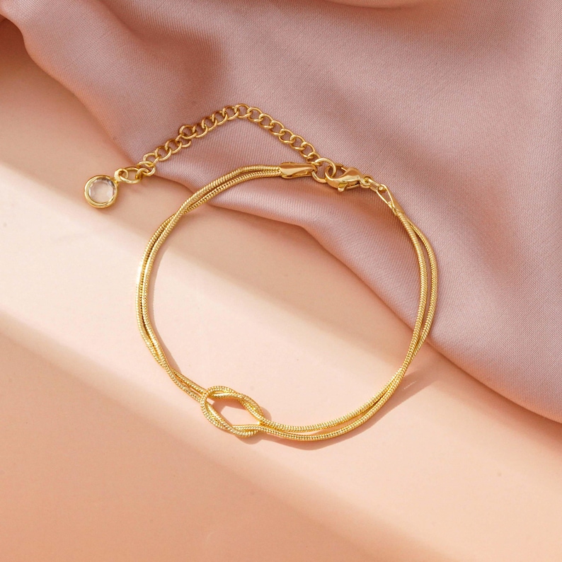 Personalisiertes Partner Armband,Love Knot Paar Armband,Brautjungfer Geschenk,Passendes Armband für Paar,Freundschaftsarmband,Individuelles Geschenk für Sie Bild 13