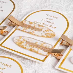 To Have And To Hold Bridal Hair Clips, Bridesmaid Hair Accessories Gold, No Crease Hair Flake Clips, Maid Of Honor Gift, Bridesmaid Gift
