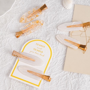 Bridal Hair Clips To Have And To Hold, Bridesmaid Hair Accessories Gold, No Crease Hair Flake Clips, Maid Of Honor Gift, Bridesmaid Gift