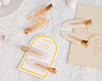 Bridal Hair Clips To Have And To Hold, Bridesmaid Hair Accessories Gold, No Crease Hair Flake Clips, Maid Of Honor Gift, Bridesmaid Gift