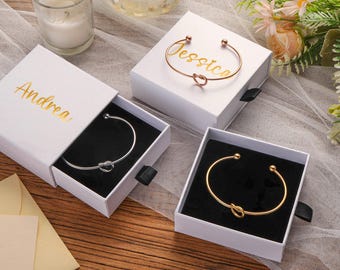 Pulsera personalizada "Atar el nudo" para dama de honor, regalo de propuesta de dama de honor personalizado, "No podría casarme sin ti", regalos para damas de honor