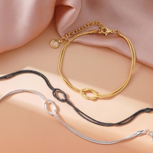Personalisiertes Partner Armband,Love Knot Paar Armband,Brautjungfer Geschenk,Passendes Armband für Paar,Freundschaftsarmband,Individuelles Geschenk für Sie Bild 15