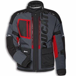 Ducati Strada C5 Textile Jacket, Waterproof CE Armored Touring Gear,  Armor Protection