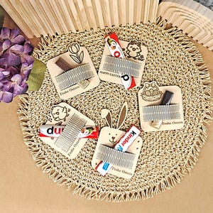 LASERFIL: Ask 'Påskhälsningar' Bundle, 5 designer, SVG, present, godisbarhållare, påskpresent, laserskuren souvenir, 3 mm
