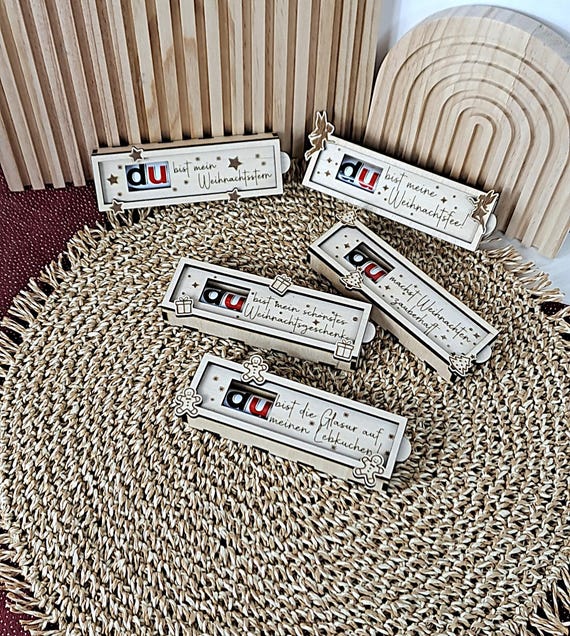 LASERDATEI: DUPLO Box Weihnachten Bundle 8 Motive, SVG, Geschenk, Box für Süssigkeiten, Lasercut Weihnachten, Laserschneiden Duplo Box