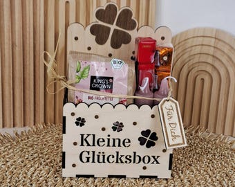 FILE LASER: Scatola "Little Lucky Box", SVG, Regalo, Scatola per piccoli oggetti di compleanno, Fortuna, Taglio laser compleanno, Buona fortuna