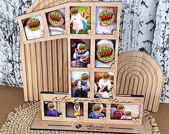 LASER FILE: My First Year Picture Frame, SVG, Baby Shower Gift, Children's Picture Frame, Baby Gift, Baby Present, My First Year - Pictures
