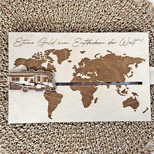 LASERBESTAND: World Explorer Slider Card, Cruise; Camper; Vliegtuigbundel, SVG, Geldgeschenk, Kaart, Verjaardagscadeau, Lasersnijden, DIY