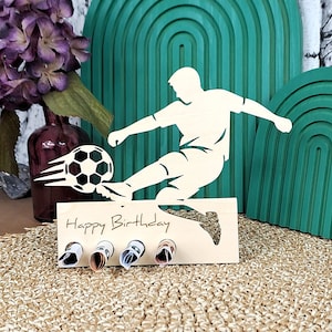 LASERFIL: Fotboll, pengagåva, födelsedagspresent, SVG, laserskuren fotbollsspelare, ge pengar, fotbollspresentkort, laserskuren