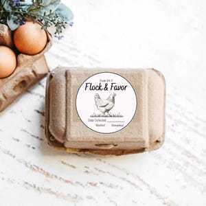Flock & Favor Egg Carton Labels