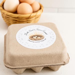 Etiquetas para caixas de ovos Faith & Farmstead