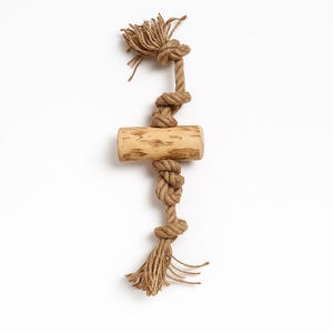 Coffee Wood Braided Dog Chew Toy: Natural, Durable Rope Toy