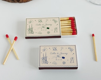 Personalized Wedding Matchboxes: Custom Reception Favors