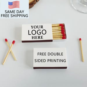 Custom Logo Matchboxes – Personalized Safety Matches | Wedding Favors, Restaurant & Bar Branding, Corporate Events (Bulk)