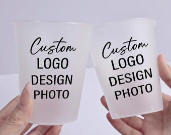 personalized Frosted Cups, Custom logo Party Decorations