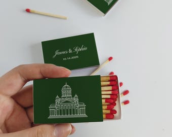 Custom Wedding Matchboxes: Personalized Wedding Favors, Free Double side Printing