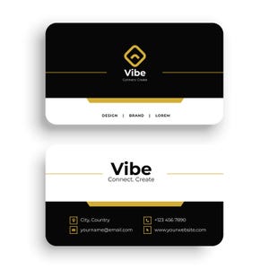 Editable Business Card Template | AI File | Printable Business Card Design | DIY Calling Card | Instant Download