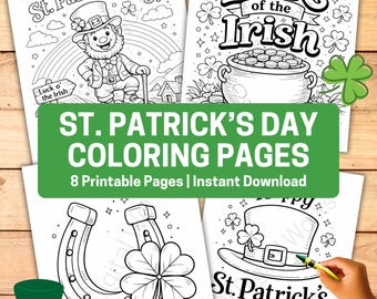 St. Patrick’s Day Coloring Pages for Kids Printable – St Patricks Day Activity