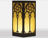 Gothic Window Centerpiece, Luminary, Table Lamp, Night Light - 97