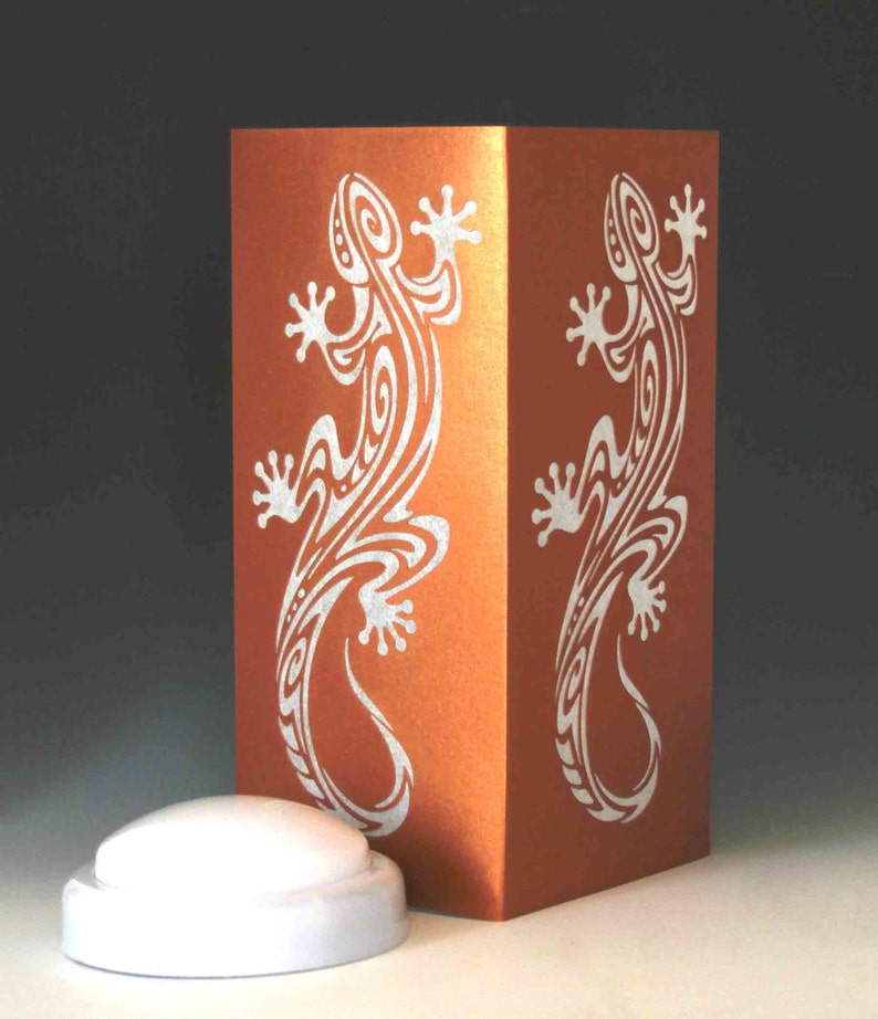 Gecko Centerpiece Luminary Table Lamp Night Light 78 Etsy