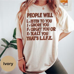 Thats Life Sarcastic Quote TShirt: Realistic Sayings Gift Shirt, Womens Humor Shirt