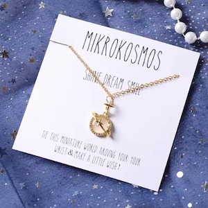 Mikrokosmos K-Pop Planet Necklace BTS Inspired Jewelry
