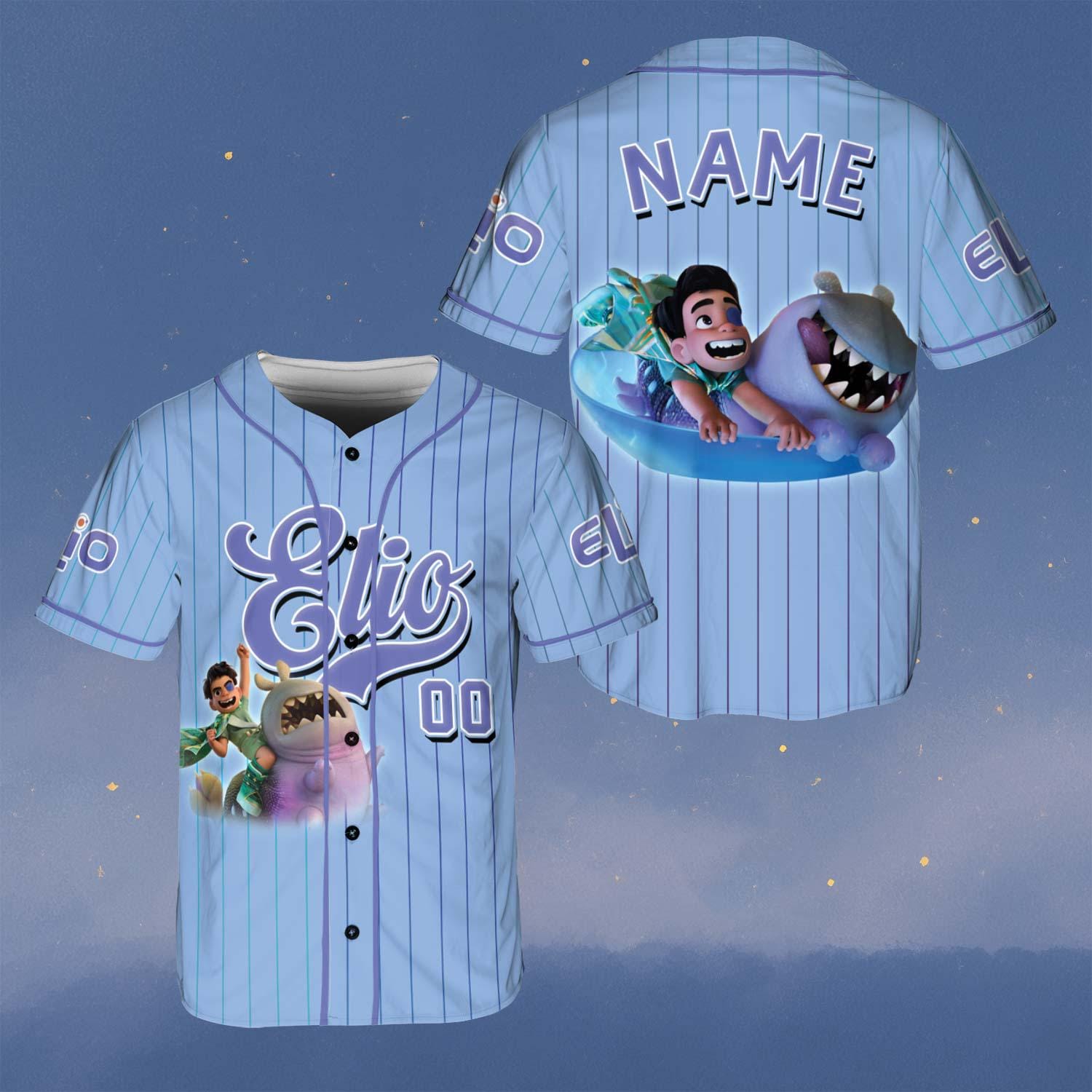 Discover Custom Elio Baseball Jersey, Disney Pixar Elio Movie Shirt, Interstellar Elio And Space Alien Jersey, Elio Animated Film Shirt For Kids