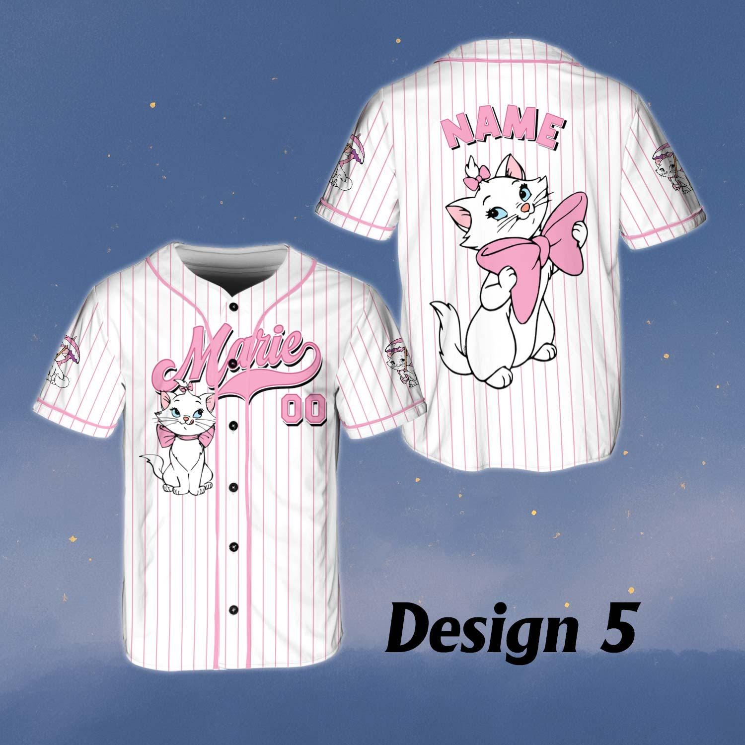 Discover Custom The Aristocats Baseball Jersey, Disney Marie Cat Team Shirt, Duchess Thomas O Malley Jersey, The Aristocats Kids Birthday Shirt