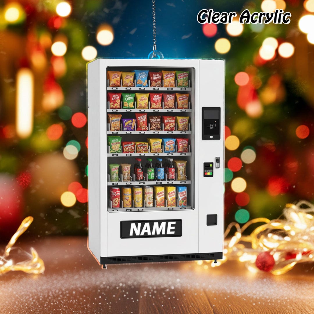 Personalized Vending Machine Christmas Ornament, Custom Foodie Gift ...