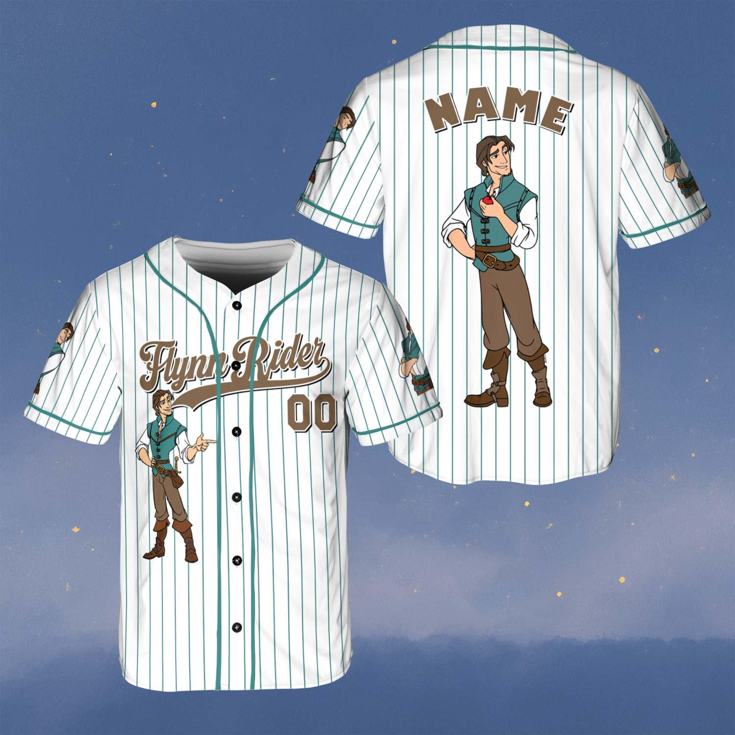 Discover Custom Flynn Rider Baseball Jersey, Disney Tangled Movie Shirt, Rapunzel Pascal Maximus Horse Jersey, Flynn Rider Eugene Fitzherbert Shirt