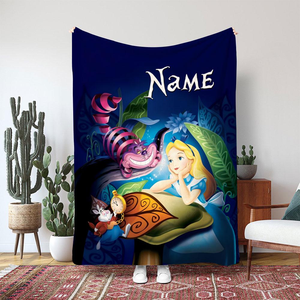 Discover Disney Alice In Wonderland Alice Blanket, White Rabbit Mad Hatter Tea Blanket, Disney Birthday Girl Blanket, Wonderland Kids Decor