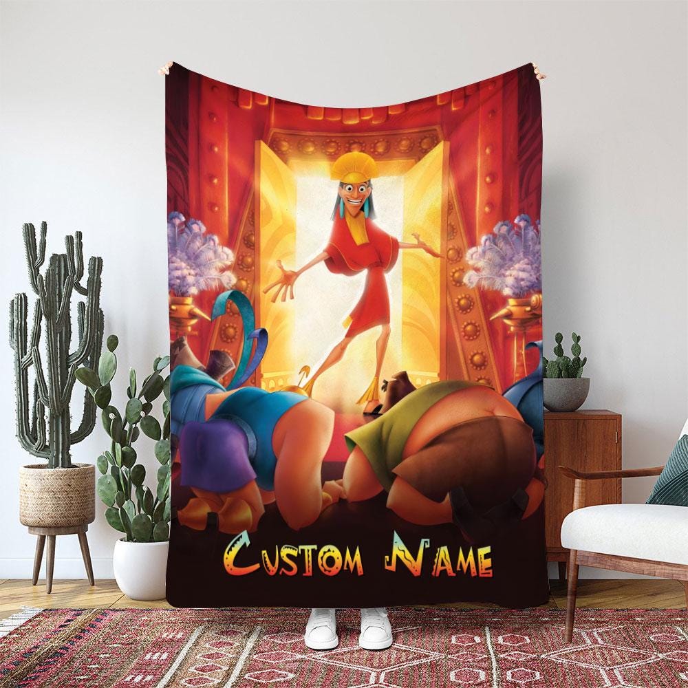 Discover Emperors New Groove Kuzco Entrance Blanket, Disney Yzma Villain Blanket, Disneyland Movie Gift Blanket, Llama King Adventure Blanket